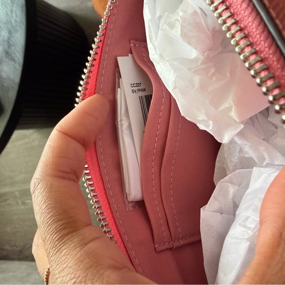 Coach Pink Embossed Leather Wristlet - Picture 4 of 7